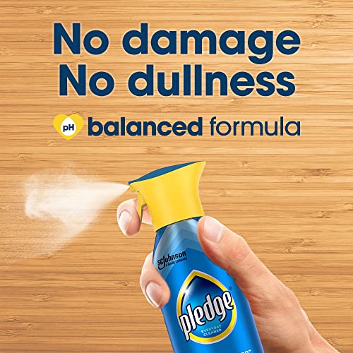 Pledge pH-Balanced Multisurface Spray, Gently Clean 101 Surfaces, Remove Dust and Messes, No Residue - Rainshower Scent, 9.7oz