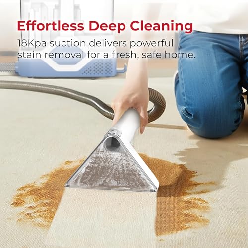 Rosewill Multi-Purpose Portable Carpet and Upholstery Cleaner, Powerful Suction 18 KPa Spot Cleaner, 600W Motor, Car and Auto Detailer, Stain/Spot Remover; Versatile Use: Carpet, Sofa, Pet Hair