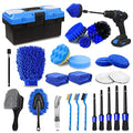 TTRCB 27Pcs Car Detailing Kit, Car Cleaning Kit, Car Detailing Brush Set, Drill Brush Set, Car Detailing Brushes, Car Wash Kit, Car Accessories, Car Cleaning Supplies for Interior, Exterior, Wheels