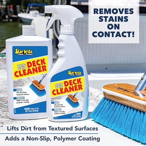 STAR BRITE Non-Skid Deck Cleaner & Protectant - Ultimate Boat Deck Wash - Protects Against Future Stains & UV - Ideal for Fiberglass, Vinyl, Plastic & Painted Surfaces -1 Gallon (085900)