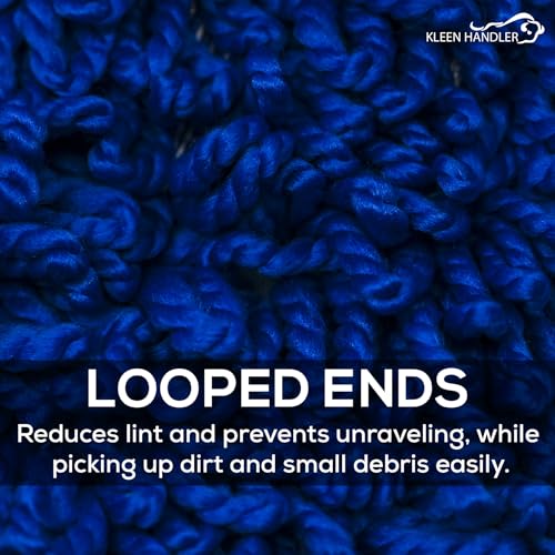 Kleen Handler 24 inch Microfiber Dust Mop | Medium Washable Commercial Mop Head Replacement, Pack of 3