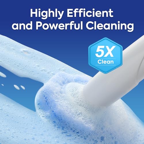 Clorytom 50 Pcs Disposable Toilet Cleaner Refill Pads, Universal Toilet Bowl Brush Replacement Heads, Durable Deep Cleaning Refills, Fresh Scent Bathroom Cleaning Supplies