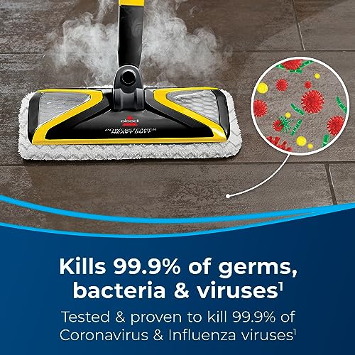 BISSELL PowerSteamer Heavy Duty 3-in-1 Steam Mop and Handheld SteamShot for Indoor & Outdoor, use for Garage, Workshop, Auto, Boat, Recreational Vehicles, Windows,Outdoor Furniture and Decks, 2685A