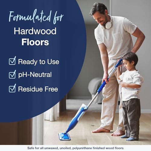 Bona Hardwood Floor Premium Spray Mop - Includes Wood Floor Cleaning Concentrate and Machine Washable Microfiber Cleaning Pad - Dual Zone Cleaning Design for Faster Cleanup