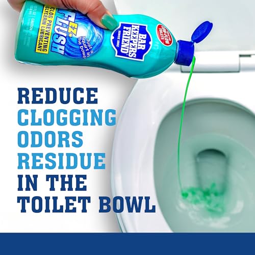 Bar Keepers Friend EZ-Flush Liquid Toilet Flushing Aid (2 x 12 Oz) Helps Prevent Clogging, Odor, Residue in Regular, Low-Flow, Boat & RV Toilets