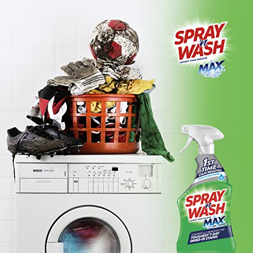 Spray N’ Wash Max Stain Remover Spray, Laundry Pre-Treat for Tough Stains, 16oz