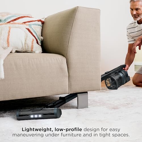 Shark Pet Cordless Stick Vacuum | XL Dust Cup, LED Headlights, Removable Handheld Vac, Crevice Tool | Portable Vacuum for Pet Hair | Carpet & Hard Floors | 40-Min Runtime | Ice Blue | IX141AMZ