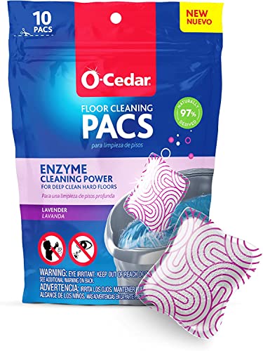 O-Cedar EasyWring RinseClean Microfiber Spin Mop & Bucket Floor Cleaning System with 1 Extra Refill with Lavender Pac (Variety Pack)