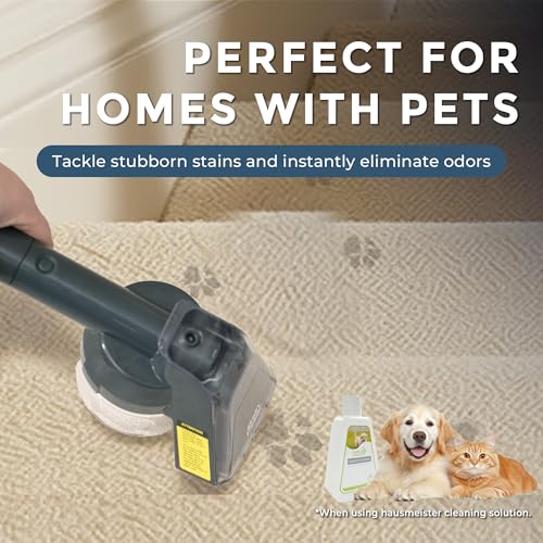 Hausmeister Hydroflex Pro Portable Carpet Cleaner and Pet Stain Remover, Upholstery Spot Cleaner Machine for Couch, Car Interior, Deep Cleaning Vacuum (Machine + 1 Solution & multi attachments)