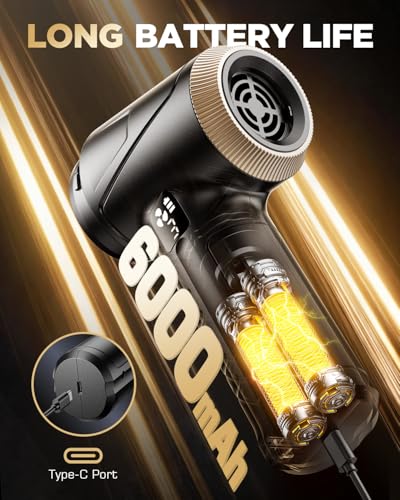 Svoko Handheld Vacuum Cleaner 26000Pa Suction with Brushless Motor, 4-in-1 Portable Mini Car Vacuum with 3 Suction Modes, Cordless Vacuum with LED Light, Type-C Charge for Car, Office Desk, Keyboards
