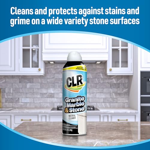 CLR Clean & Clear Stone, Granite, Marble, and Stone Cleaner, 12 Ounce Aerosol Spray Can (Packaging May Vary)