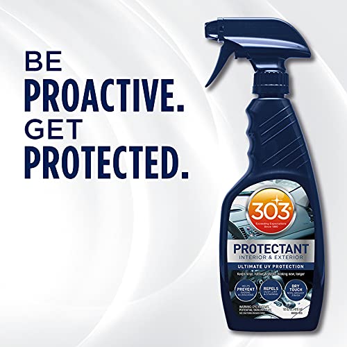 303 Products Automotive Protectant Spray, UV Protection for Car Interior & Exterior – Protects Vinyl, Plastic & Rubber, Repels Dust & Dirt, Matte Finish, 16 oz