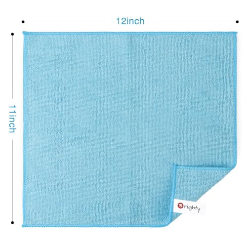 Orighty Microfiber Cleaning Cloth Pack of 12, Microfiber Towels for Cars, Highly Absorbent Car Cleaning Supplies, Lint Free Cloths Clean Rags for Car Care, House, Kitchen, 12x11 inch