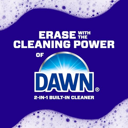 Mr. Clean Magic Eraser Sponge, Bathroom Cleaner, Shower Cleaner, Tub Cleaner, Soap Scum Remover, Bathroom Cleaning Supplies, Dawn Cleaning Power with Febreze Lavender Scent, 5ct