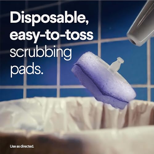Clorox Scentiva ToiletWand Toilet Cleaner Refills, Lavender and Jasmine, Disposable Toilet Brush Scrubbing Pads, Eliminates Hard Water and Lime Stains 2X Faster than Using a Manual Brush, 10 Count