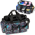 LoDrid Large Wearable Cleaning Caddy Bag with Detachable Divider, Cleaning Supply Tote Organizer with Handles and Adjustable Shoulder Strap for Cleaners & Housekeepers, Totem