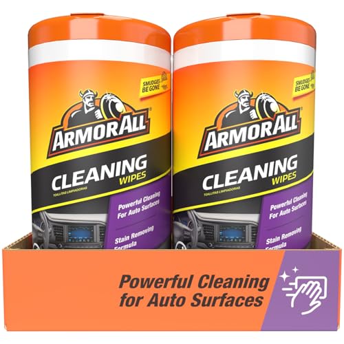 Armor All Car Cleaning Wipes , Wipes for Car Interior and Car Exterior, 50 Wipes Each