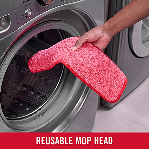 Rubbermaid Reveal Spray Mop Floor Cleaning Kit, 3 Reusable Microfiber Wet Pads, 1 Refillable Bottle, Cordless, Multi-Surface Mopping for All Home/Bathroom/Office Floors (Pack of 4)