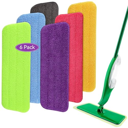 8 Pack Spray Mop Refills Compatible for Libman Freedom Spray Mop, Reusable & Washable 16in Microfiber Floor Cleaning Mop Pads for Spray Mop