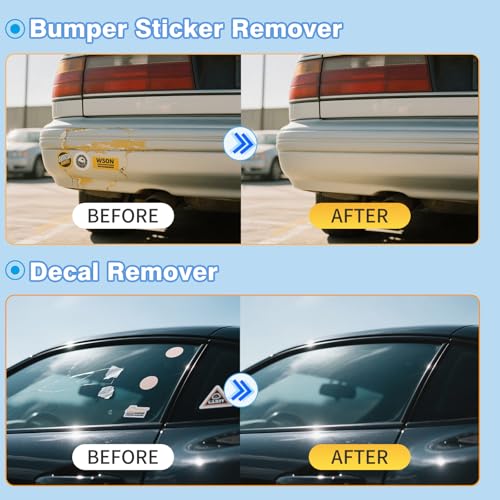 POLIXEL Adhesive Remover for Car - Goo & Glue Remover Sticker & Decal Residue Cleaner for Car Paint, Glass, Metal & Plastic - Removes Glue, Tape, Tar, Label & Sticky Gunk - 6.8oz