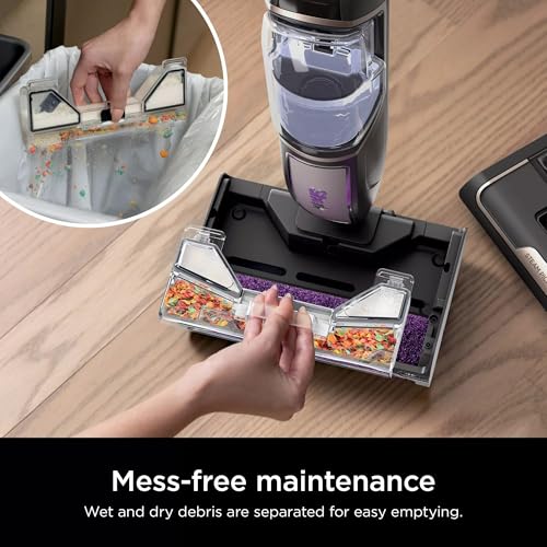 Shark Steam Pickup 3-in-1 Steam Mop Pickup Debris, Deep Scrubs, Steam, & Sanitizes Sealed Hard Floors - All At Once, Lightweight Steam Cleaner for Home with Sealed Hard Floors (Renewed) (Navy)