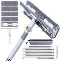 CTIME 80" Window Washing Kit with Extension Pole : Professional Window Cleaner Tool | Window Cleaning Squeegee Kit for High/Outdoor/Glass & Bathroom Surfaces with Storage Bag + 5 Microfiber Cloths