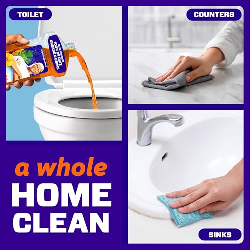 Mr. Clean All Purpose Cleaner, Mop Soap, Floor Cleaner for Mopping Home, Bathroom, & Kitchen, Cleaning Liquid for Mop & Bucket, Cleaning Supplies, Multi-Surface Dilutable, Hawaiian Aloha, 41oz