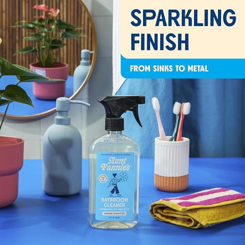 Aunt Fannie's All Purpose Bathroom Cleaner Vinegar Spray for Shower, Tub, Toilet, Tile, Sink and Fixtures, 16.9 Ounces (Pack of 1)