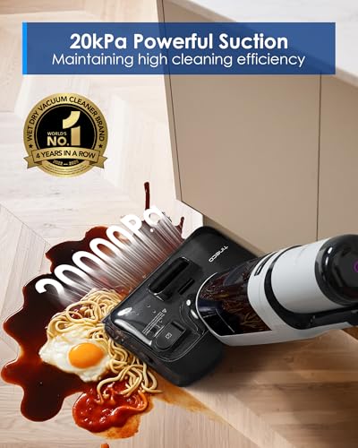 Tineco Floor ONE i5 Stretch Wet Dry Vacuum Cleaner, Vacuum & Mop in One Step, 20kpa Powerful Suction, 180° Lay-Flat Design, Anti-Tangle Design, Dual-Sided Edge Cleaning, Up to 30* Minutes Runtime