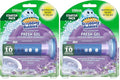 Scrubbing Bubbles Fresh Gel Toilet Bowl Cleaning Stamps, Helps Keep Toilet Clean and Helps Prevent Limescale & Rings, Lavender Scent, 1 Dispenser with 6 Fresh Gel Stamps (Pack of 2)