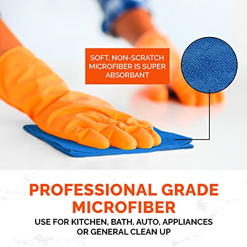 BAR KEEPERS FRIEND Cleanser Trio - Mega Bundle (21 Oz Cleanser and Polish Powder | 26 Oz Liquid Soft Cleanser | 13 Oz Cooktop Cleaner) Plus 1 Foxtrot Microfiber Towel and 1 Microfiber Scrubber Sponge