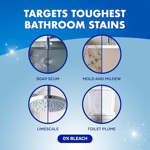 Lysol Power Foaming Bathroom Cleaner, Multipurpose Cleaner for Showers, Bathtubs, Sinks, Disinfectant Spray Kills 99.9% of Germs, Zero Bleach Cleaning Spray, 32 Oz.