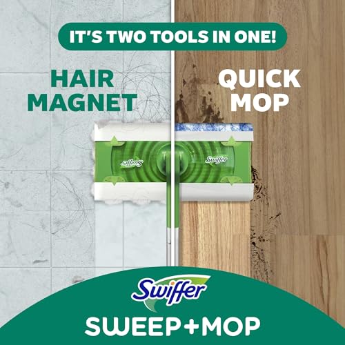 Swiffer Sweeper Dry + Wet Multi Sweeping Kit (1 Sweeper, 7 Dry Cloths, 3 Wet Cloths)