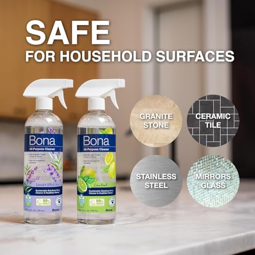 Bona All-Purpose Cleaner - Lavender White Tea Scent - 24 fl oz - Household Cleaner Cuts Through Tough Grease & Grime - Safe for Household Surfaces