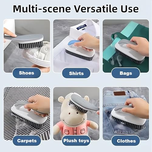 Scrub Cleaning Brush for Stains Laundry Brush Soft Bristle Cleaning Brushes Small Brushes for Cleaning Scrubbing Brush for Clothes,Shoes,Carpet,Bags,Bathroom, Floor -2 Pack
