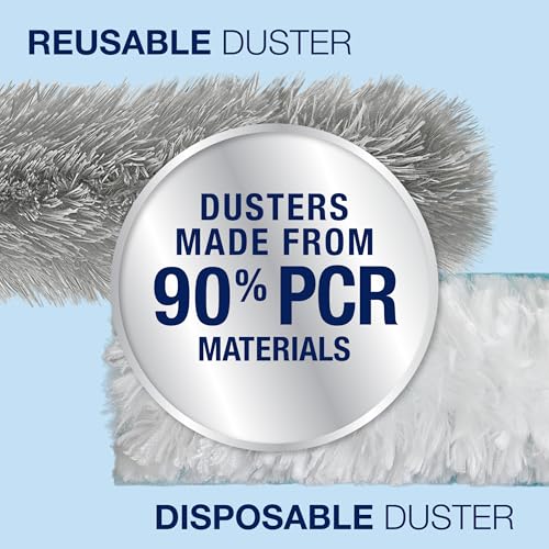 Bona High Performance Dusting System - 1 Extendable Handle, 3 Disposable Dusters, 1 Reusable Duster, & 1 Storage Bag - Extendable Dusting Kit