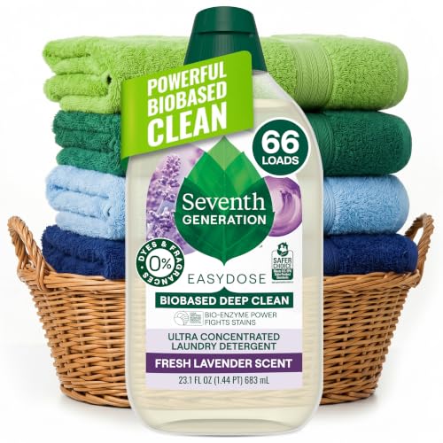 Seventh Generation EasyDose Laundry Detergent Fresh Lavender Ultra Concentrated Washing Detergent 23 oz