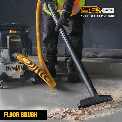 DEWALT 5 Gallon 4 HP STEALTHSONIC Shop Vacuum Wet and Dry DXV05S-QTB with 6 Dust Bags Ultra Quiet Stainless Steel Wet/Dry Vacuum Cleaner with Powerful Suction for Garage, Jobsite, and Workshop