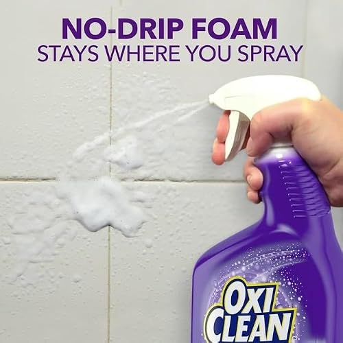 OxiClean plus Bleach, No Drip Foam, Mold & Mildew Bathroom Stain Remover 30 fl oz. 2 Pack