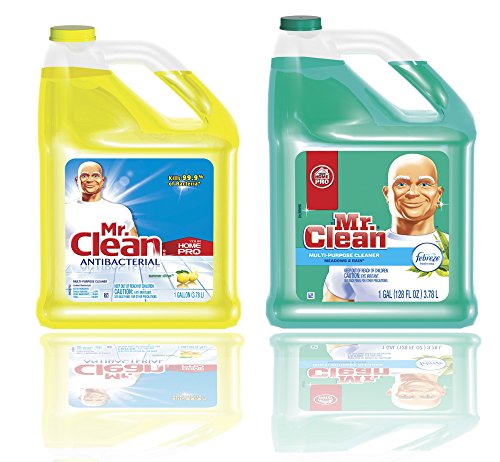 Mr Clean Liquid All Purpose Cleaner Home Pro with Febreze Meadows and Rain 128 Oz(Pack of 4)