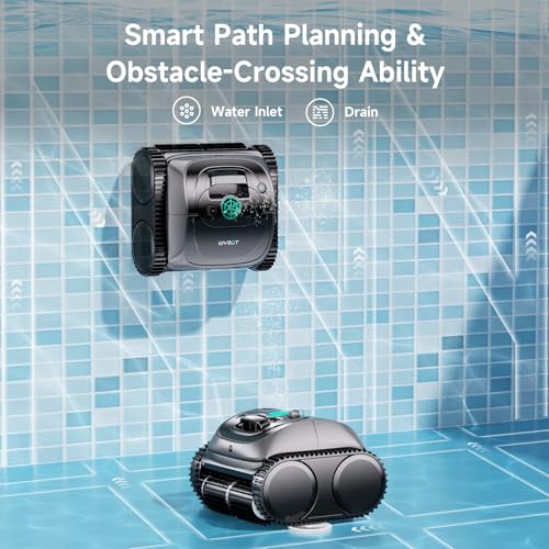 2026 Upgrade WYBOT C1 Cordless Robotic Pool Vacuum for Inground Pools, Above Ground Smart Pool Cleaner 4-in-1 Wall & Waterline Cleaning Up to 1,621 sq.ft, 150mins App Conrol Navigation, Gray Green