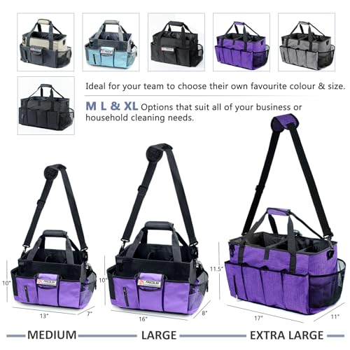 FRECOLSH Cleaning Caddy for Cleaning Suppliers Organizer with Pockets for House Cleaning Essentials, Cleaning Organizer, Wearable Cleaing Bag Tote, Storage Caddy for Housekeeping