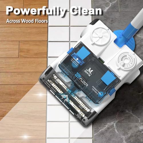 M DOVIA ZenFloor Cordless Hard Floor Cleaner Machine, Floor Scrubber with Power Bristle Brush Roll, Lightweight, Fast Dry, Ideal for Hardwood, Tile, Vinyl, Laminate｜One-Quick Battery Ecosystem