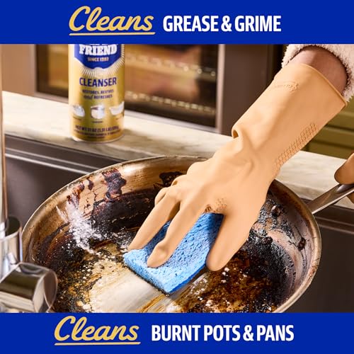 Bar Keepers Friend Powder Cleanser, 12 oz x 2, Multipurpose Cleaner, Degreaser & Remover for Burnt Stainless Steel Pots and Pans, Rust Stains, Hard Water Deposits & Soap Scum