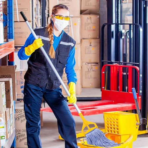 Commercial Heavy Duty Mop Heads Replacement for Rubbermaid: 3 Packs Industrial Wet Mop Head for Floor Cleaning - Commercial Products Looped End String Head Refills
