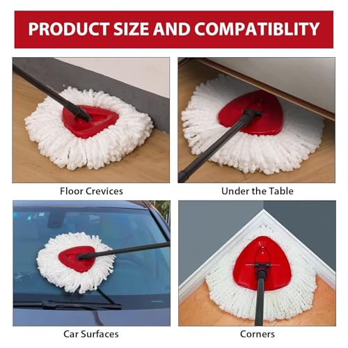 4-Pack Mop Replacement Heads for Ocedar Mop Replace Head EasyWrin Spin Mop Heads Replacements, Easy Cleaning Mop Head Replacement