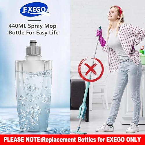 EXEGO 440ML Refillable Spray Mop Replacement- DO NOT SUITABLE FOR OTHER BRAND SPRAY MOP - Water Tank for Multi-Surface Floor Cleaning