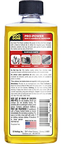 Goo Gone Pro-Power Adhesive Remover - 8 Ounce (2 Pack) - Use on Silicone, Caulk, Contractor's Adhesive, Tar, Adhesive and More