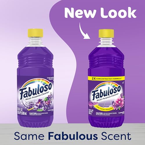 Fabuloso All Purpose Cleaner Refill, Lavender, 405.6 Oz (16.9 Oz, 24 Pack) - Bulk Cleaning Supplies Bundle - Multi-Surface Cleaner, Mopping Solution - Office Supplies (153105)