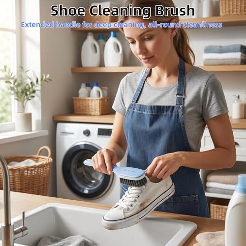 Scrub Cleaning Brush for Stains Laundry Brush Soft Bristle Cleaning Brushes Small Brushes for Cleaning Scrubbing Brush for Clothes,Shoes,Carpet,Bags,Bathroom, Floor -2 Pack